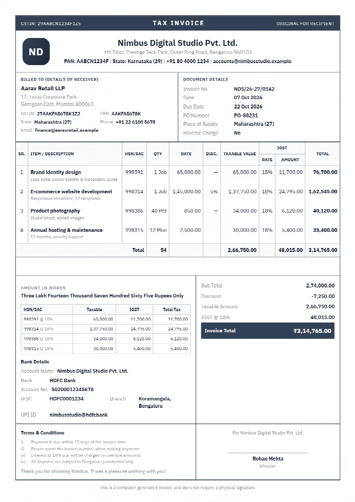 GST Slate template